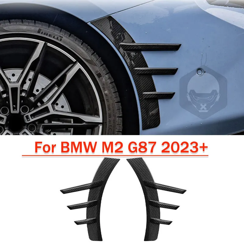 

Подходит для BMW M2 G87, колесная арка из настоящего углеродного волокна, MP модель автомобиля, внешнее украшение переднего крыла
