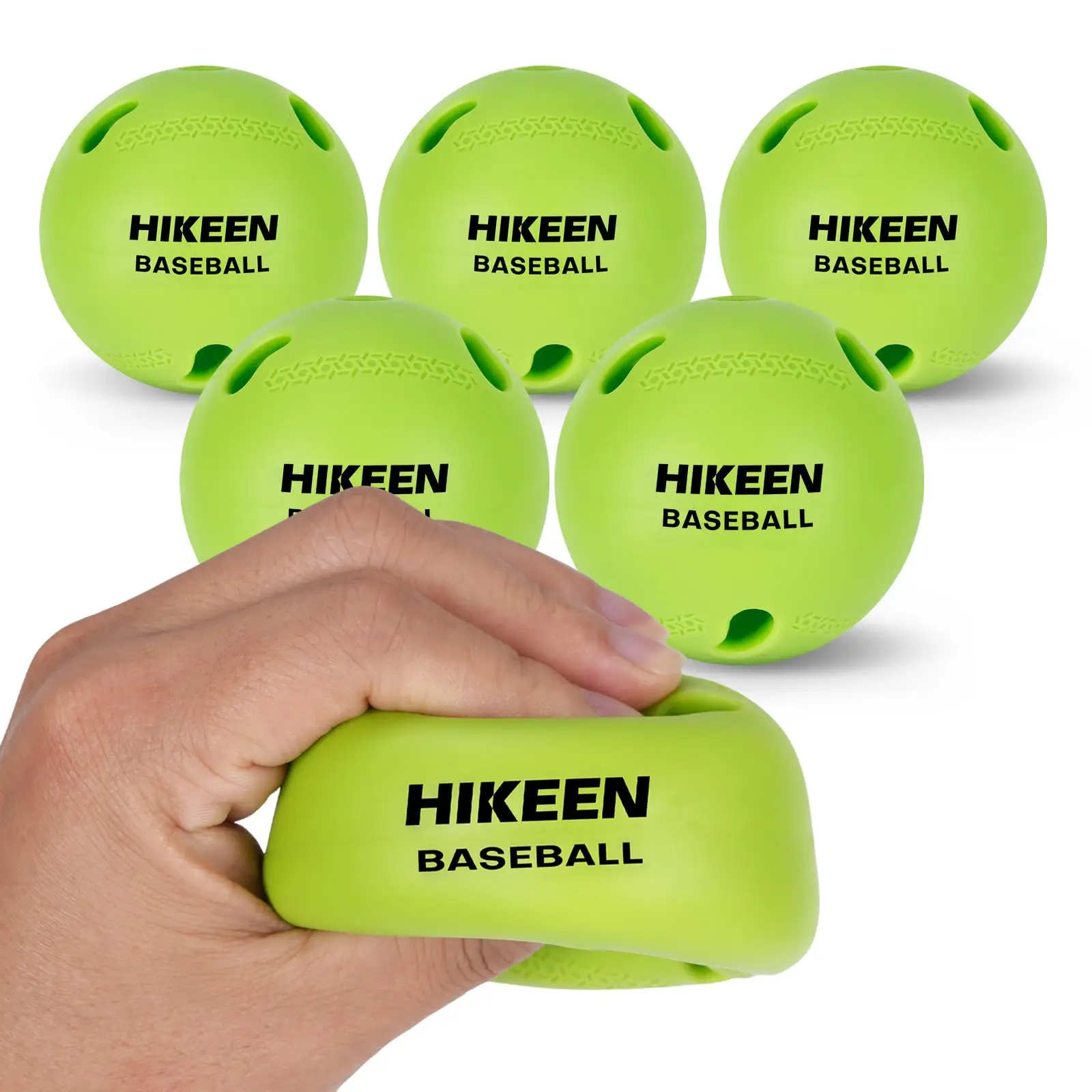 Hikeen Lot de 6 balles de baseball d'entraînement limitées, sûres et durables, de taille réglementaire, pour l'entraînement au frappeur, au lanceur et au batteur