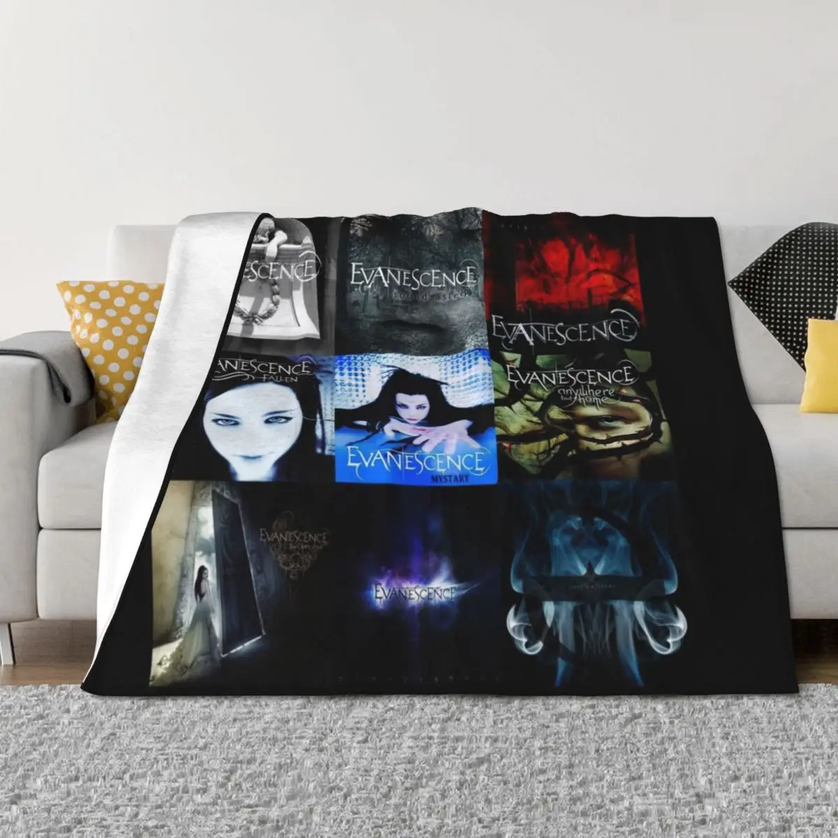 

Evanescence Collage Throw Blanket Designers Thin Camping Extra Large Throw Blankets