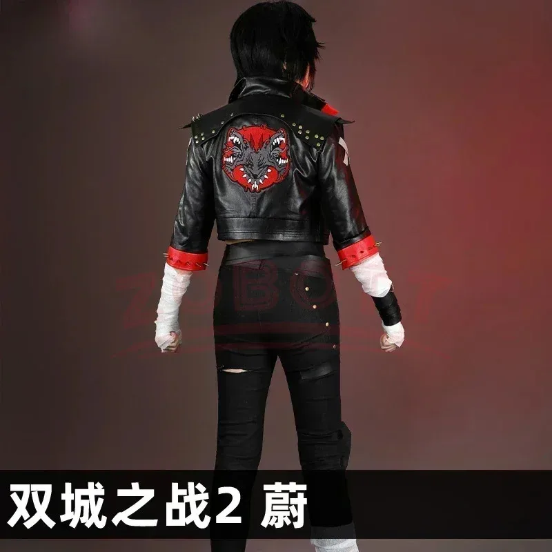 جديد Arcane2 LOL Vi أزياء تنكرية PU سترة جلدية شعر مستعار للعبة لعبة LOL Black Vi زي حفلة الهالوين مجموعة كرنفال الإناث