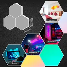 Hexagon Led Lights, Rgb Sync, Gaming Panels, Diy Wall Lamps, App Control.
