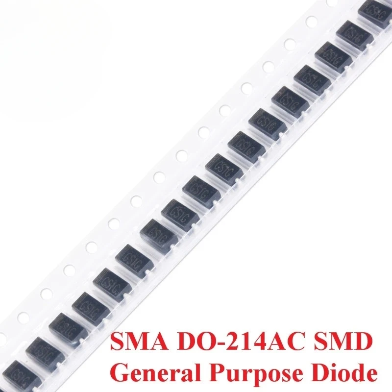 100 Stück SMA DO-214AC SMD Allzweck-Gleichrichterdiode GS1G M1 M2 M4 M7 GS1M S1G S1M S2M S1A S1B S1J Dioden
