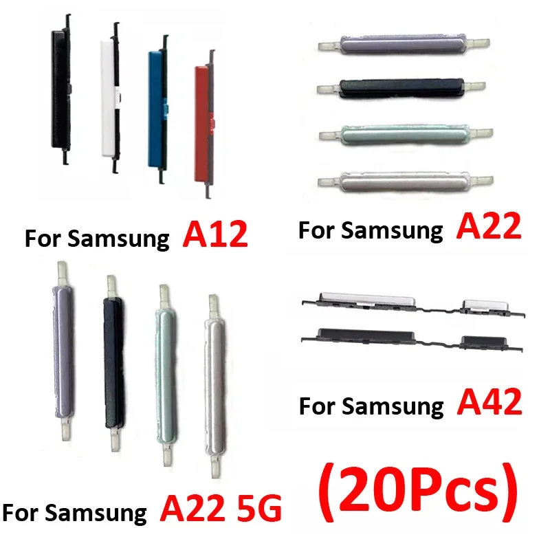 

Pop 20Pcs Phone Volume Button For Samsung Galaxy A12 A22 A42 5G A125 A127 A225 A226 A426 New External Up Down Side Key Parts