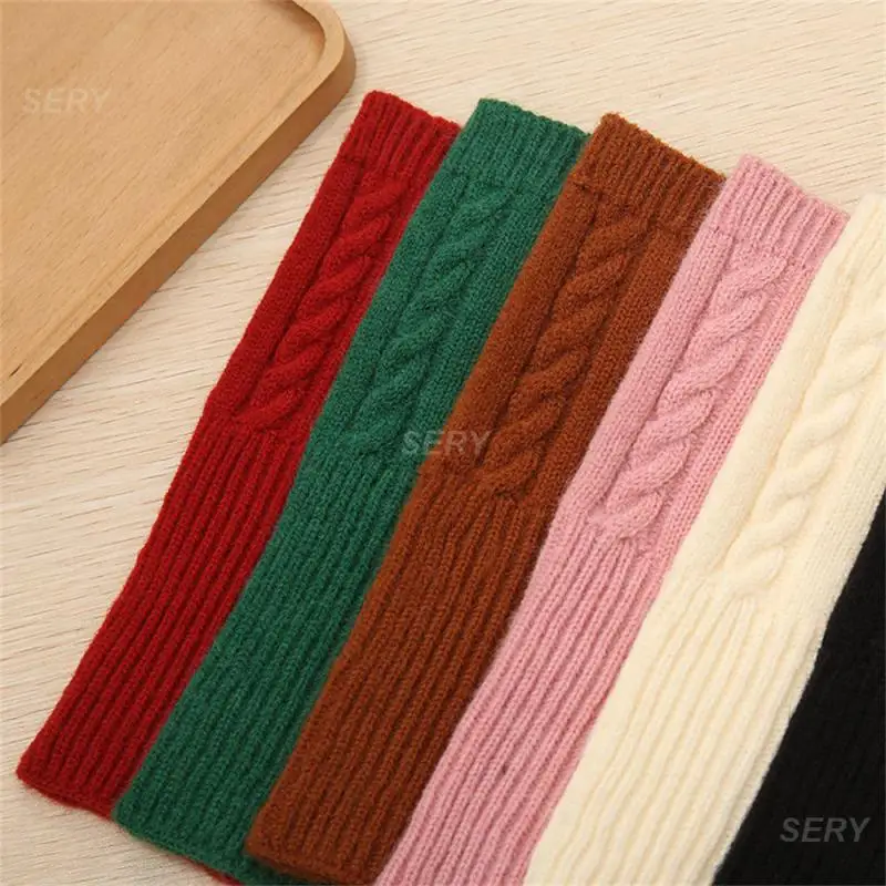 1/2/3PAIRS Knitted Gloves Jacquard Show Your Fingers Gloves Accessories Popular Fingerless Gloves Female Outdoor Short Gloves