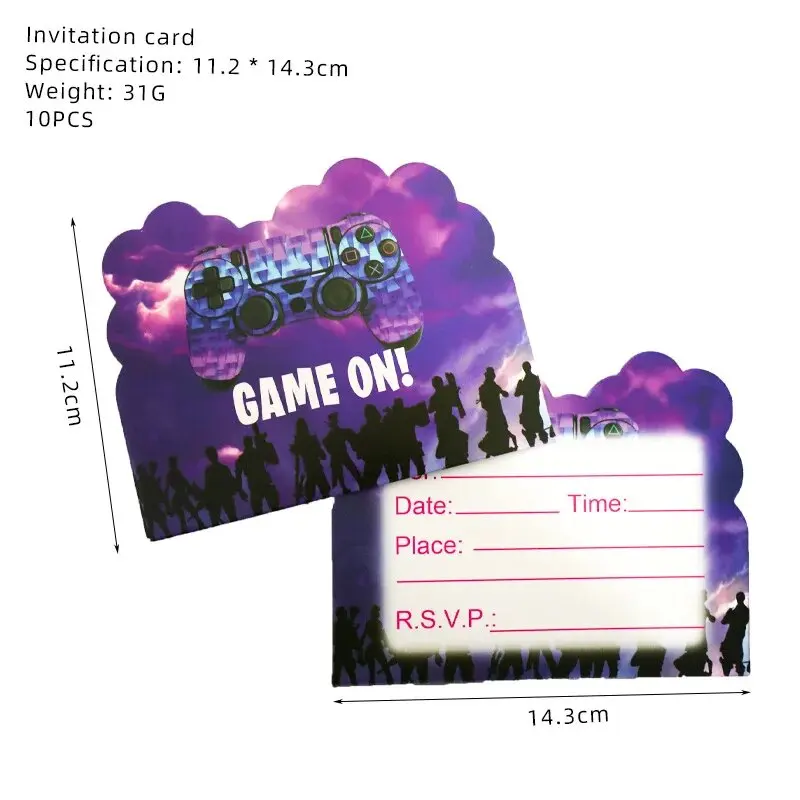 Jongens Favor Game Verjaardag Achtergrond Decoratie Kids Fortnitions Baby Douche Ballonnen Papier Servies Cartoon Alpaca Feestartikelen
