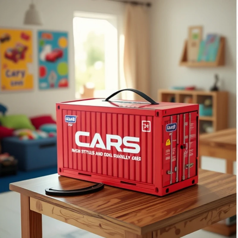 48 piezas Mini contenedor de coche extraíble conjunto con caja de regalo para niños coche de juguete de inercia de regalo para niños
