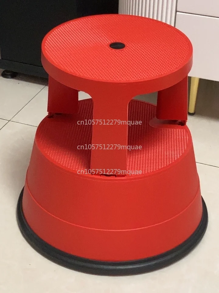 Two-step Ladder Stool Household Multi-functional Thickened Anti-slip Portable Wheel Stools Save Effort Stable Home Decorations