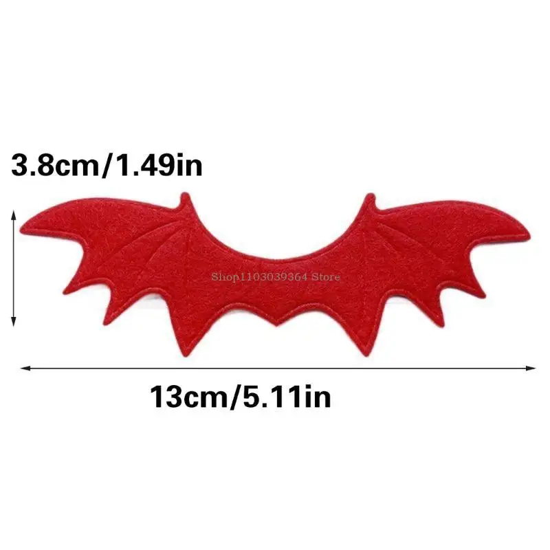 Crafts Felt Bat Wing Appliques for Hair Clip Handmade Trendy Cartoon Headwear Decorative Hair Barrettes