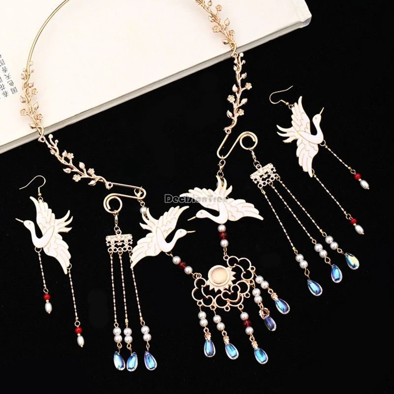 2025 chinese retro hanfu accessories tassels and pendant jewelry necklaces ancient ming song dynasty hanfu pendants accessory