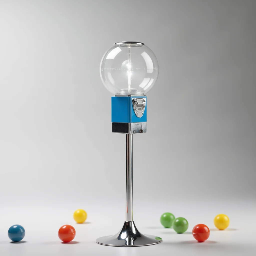 *Wholesale  Free Standing High Quality Capsule Toy Gumball Vending Machine Coin Operated Candy Dispenser Coin Change Return