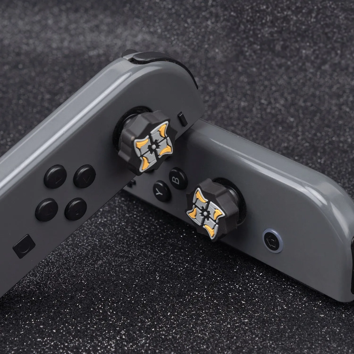Tapas de Joystick para Nintendo Switch y Switch Lite, cubiertas de Thumbstick Shuriken negras geniales para Nintendo Switch OLED NS, accesorios