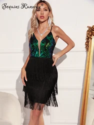 Sexy vintage mini sequin summer dress women clothing elegant club birthday party dress luxury prom short evening dresses vestido