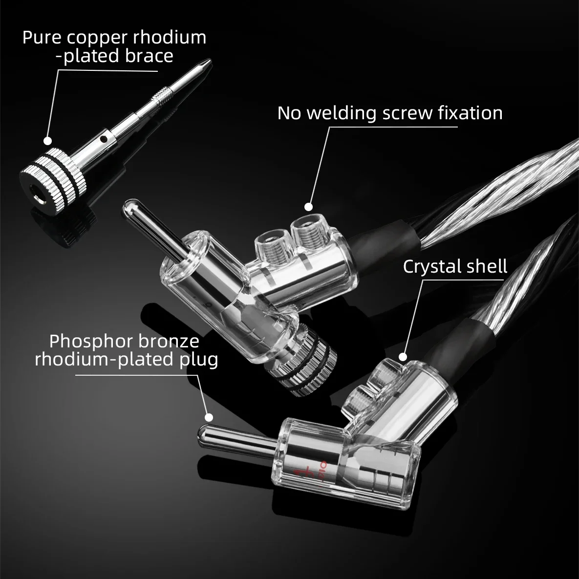 HIFI كابل مكبر الصوت OCC الفضة مطلي مكبر الصوت 2 إلى 4 ألياف الكربون الموز التوصيل مكافحة الضوضاء كابل الصوت لخلاط مكبر الصوت CD