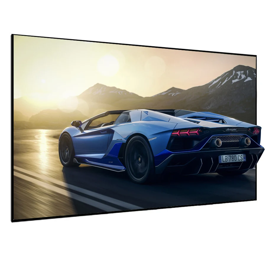 

2024 TOP 92inch~150inch 16:9 ALR UHD CLR 4K/8K Laser TV Projection Screens Fixed Frame Ultra short throw Screen For Home Theater