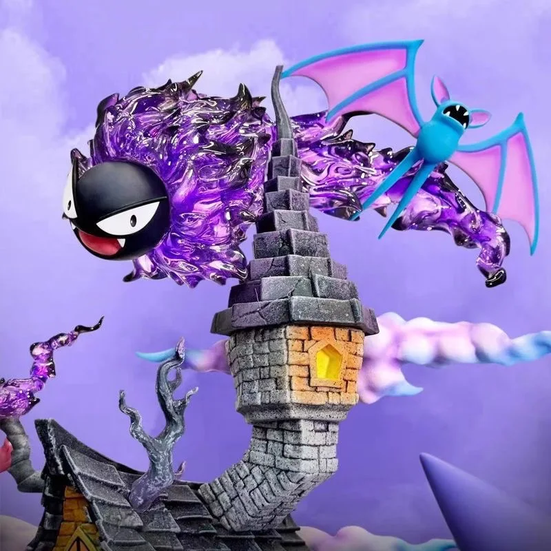 32cm/12.6in ainme pokemon figura gengar evolução família balde figuras de ação estátua pvc coleção modelo brinquedos presentes