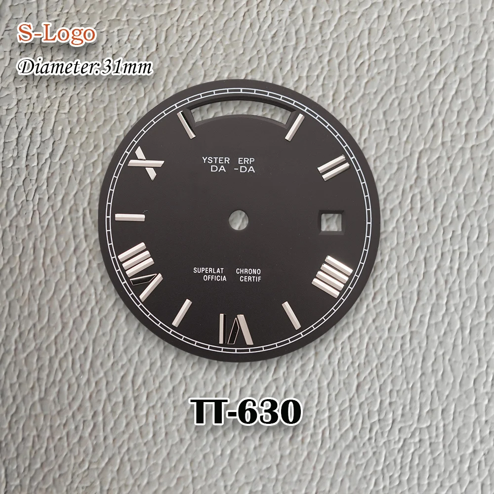 جديد 31 مللي متر S شعار الأخضر روما الهاتفي الفضة الهاتفي مناسبة لحركة 8285 لا مضيئة ساعة عالية الجودة تعديل الملحقات