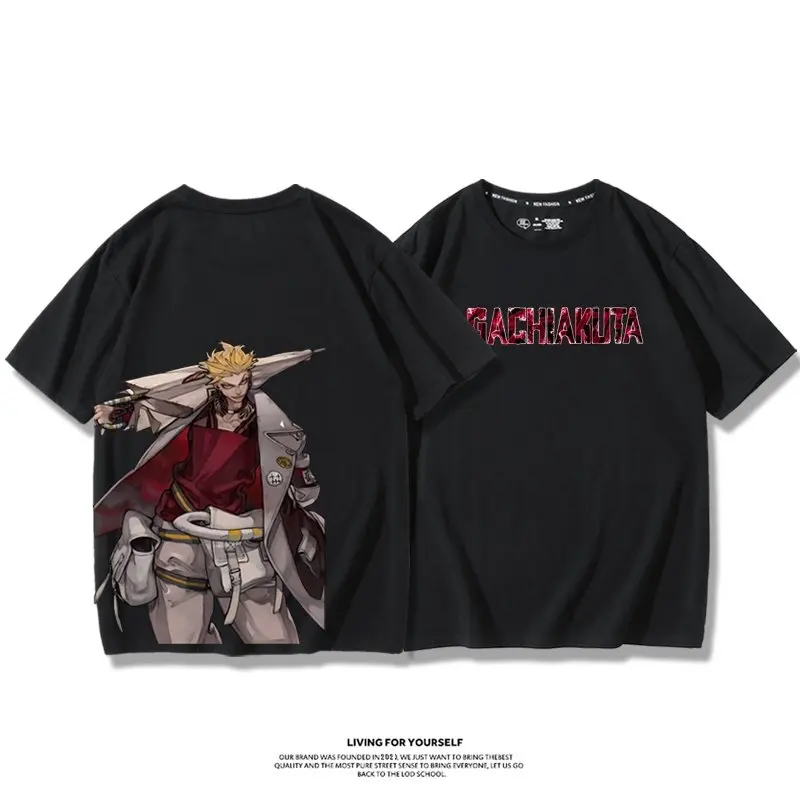 Oversized Y2k Streetwear GACHIAKUTA Enjin Cleaners Print T-shirt Women Men Short Sleeves Hip Hop Harajuku Female Male Clothing