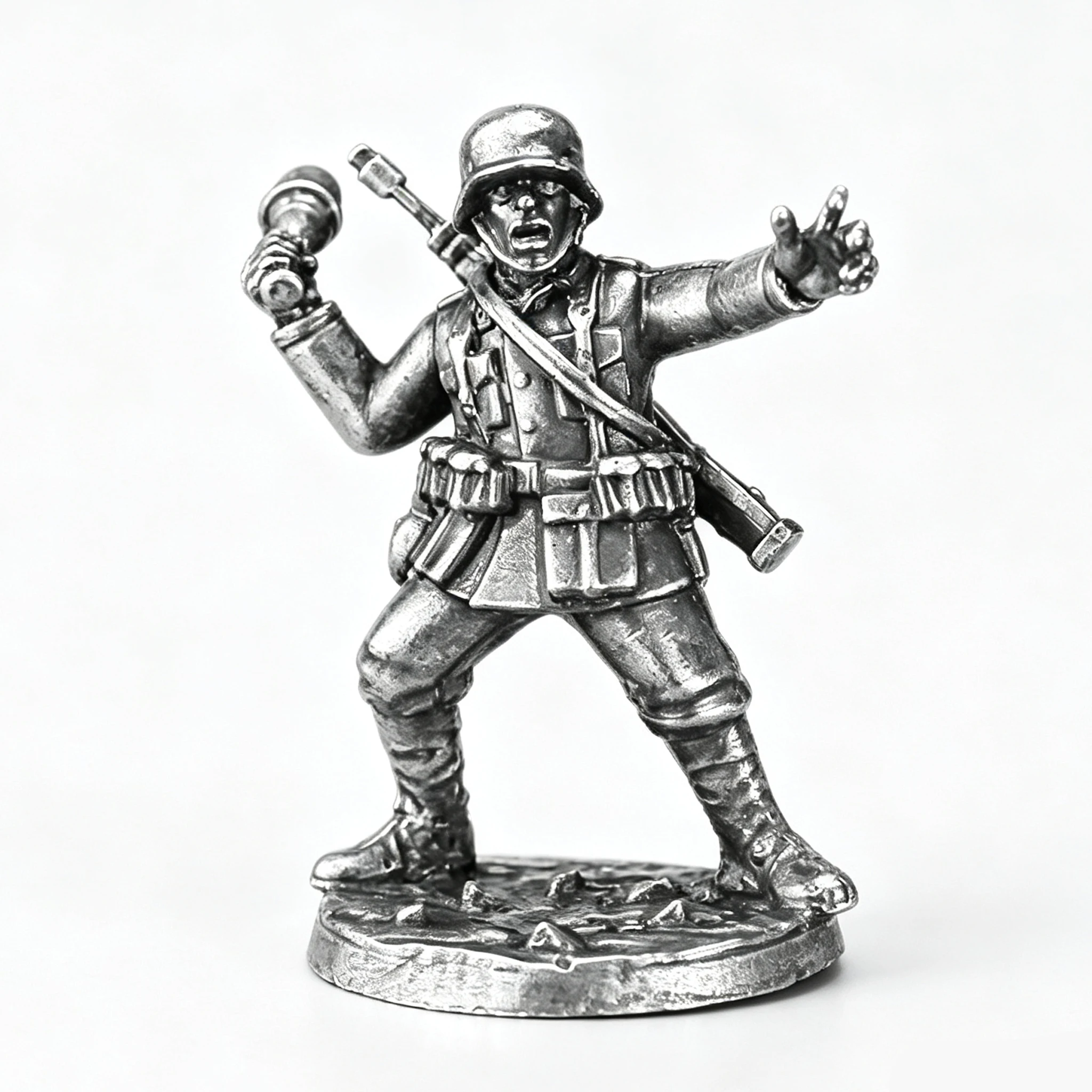 World War II Miniature Metal Soldier Model German Army Soldier Creative Decoration Board Game Chess Ornament Men's Gift view 3