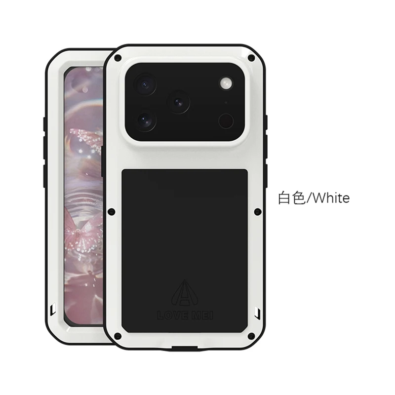 

Love Mei Aluminum Metal Case For Iphone 17 16 15 14 13 Pro Max Plus Powerful Armor Shockproof Life Waterproof Cover Capa Funda