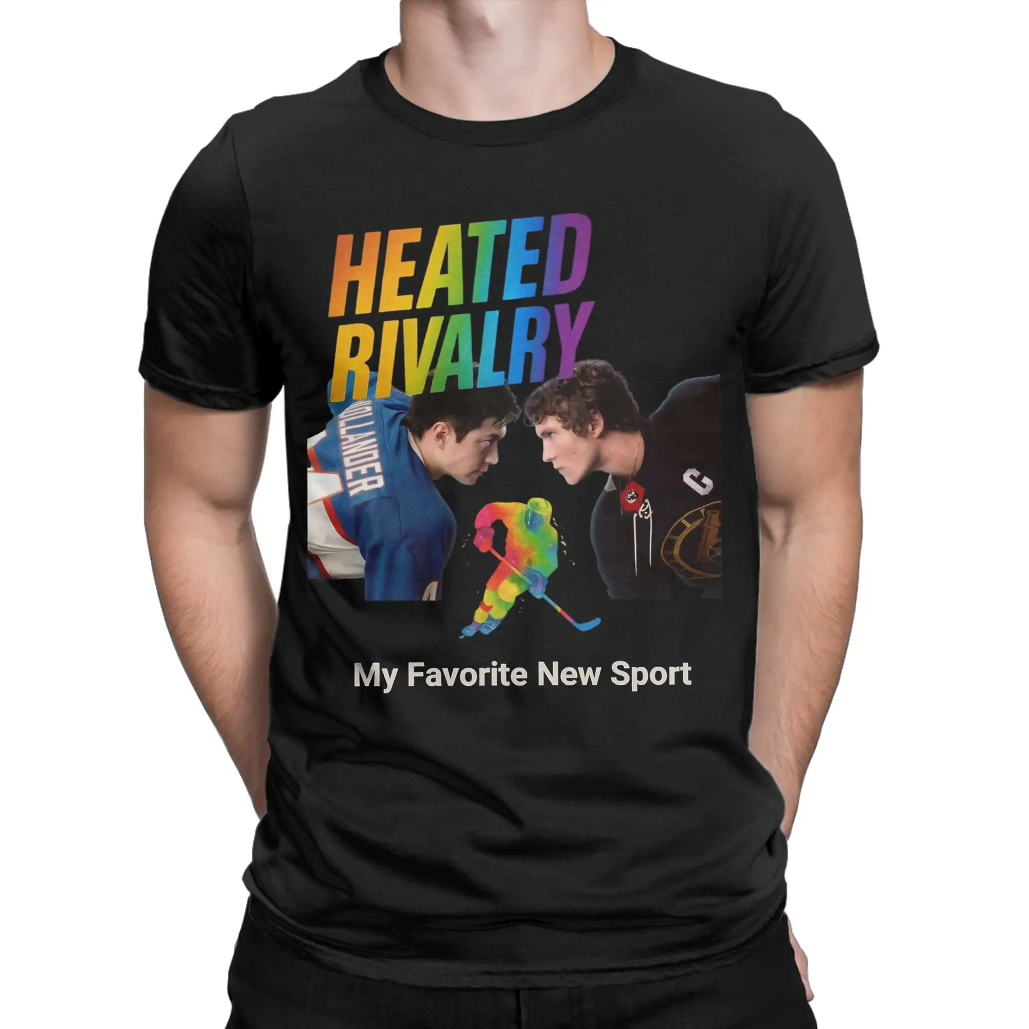 Casual Ilya And Shane Heated Rivalry T-Shirt for Men Crew Neck Cotton T Shirt Hollanov Short Sleeve Tees Big Size Clothing