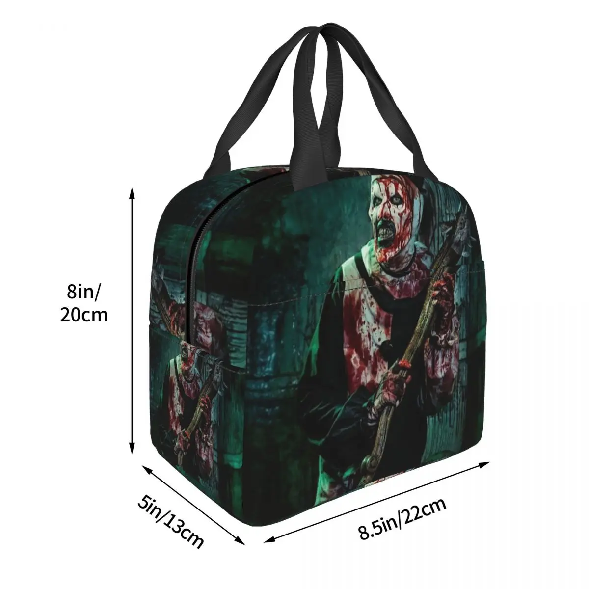 Fiambrera portátil personalizada de película de terror de Halloween para mujer, refrigerador multifunción, bolsa de almuerzo con aislamiento térmico para alimentos, oficina