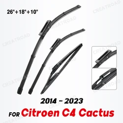 Wiper LHD Front & Rear Wiper Blades Set For Citroen C4 Cactus 2014 - 2023 Windshield Windscreen Window Brushes 26