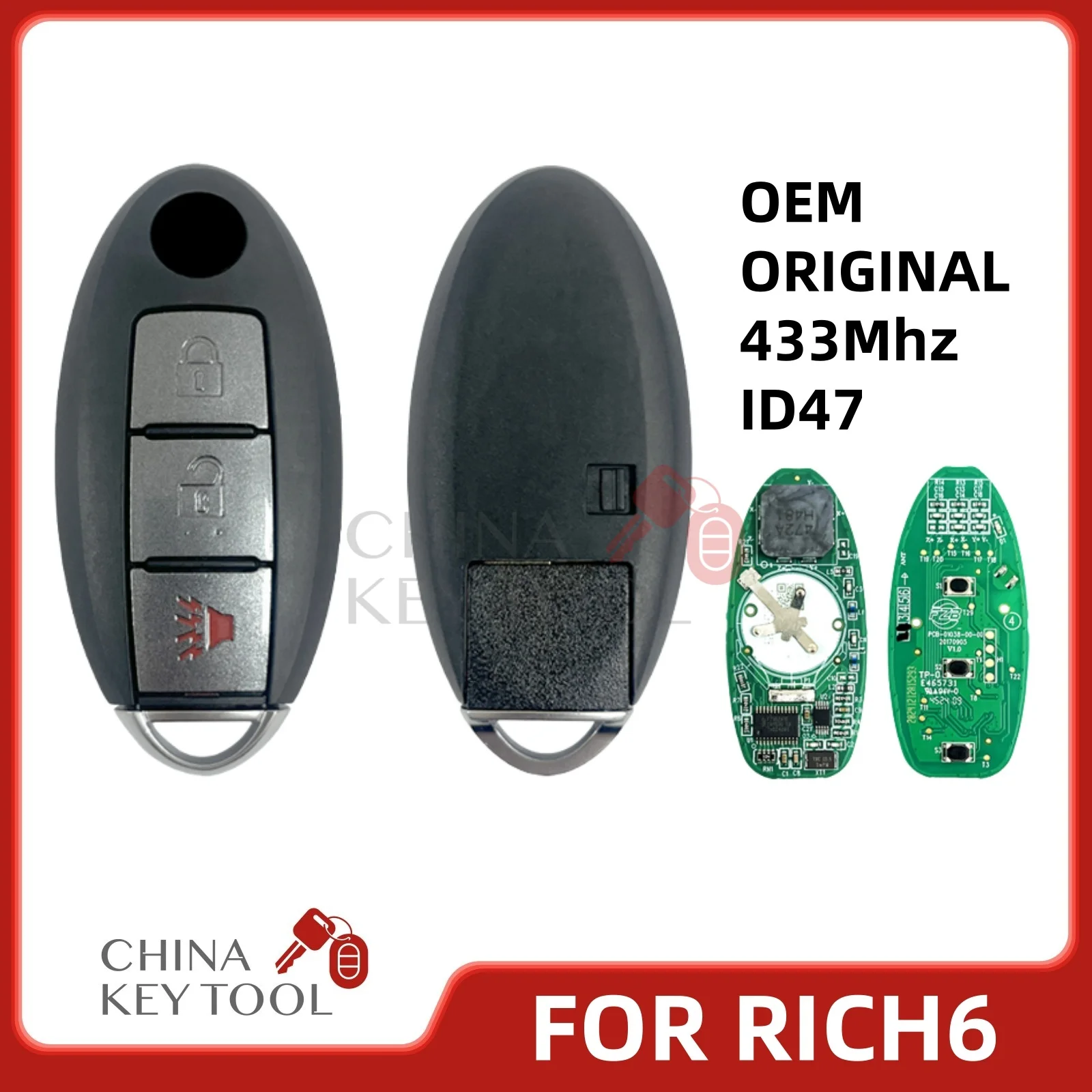 

1 шт. для Dongfeng RICH6 Ruiqi 6 433 МГц ID47