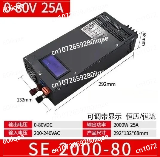 

12V 24V 36V 48V 60V 80v 110V 150A 30A 40A 50A 60A 70A 100A 120A A CC/CV Regulowany Zasilacz Impulsowy 2000W