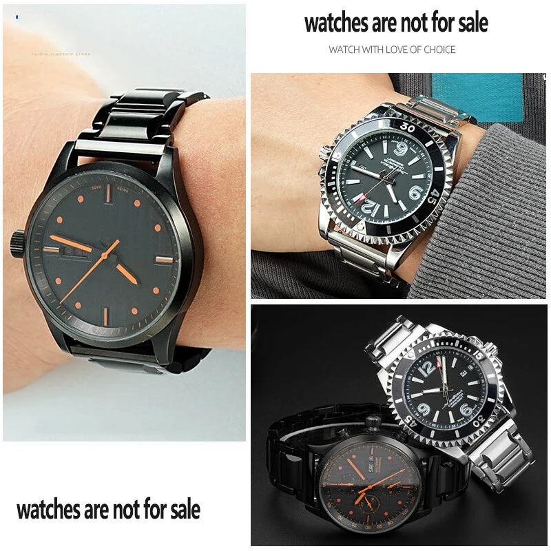 Pulseira para relógio de aço inoxidável Breitling com Avengers Night Mission B01 série de cronometragem tira de aço para homens 22mm Pulseira