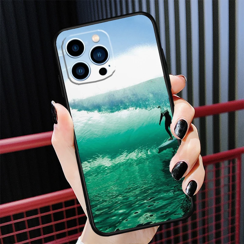 Surfer Surf Hang Loose Shaka Soft Case For iPhone 16 15 14 13 Pro Max 12 mini 11 Pro Max Plus XS XR XS Max Cover