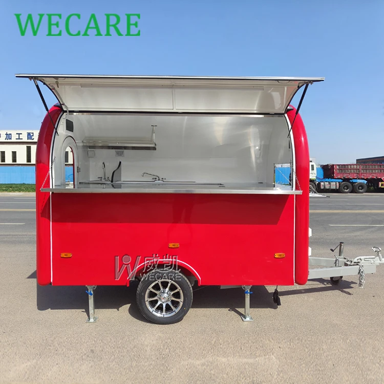 

WECARE прицеп для фаст-фуда, тележка для кофе, напитков, мобильный прицеп для общественного питания кофе, полностью оборудованный
