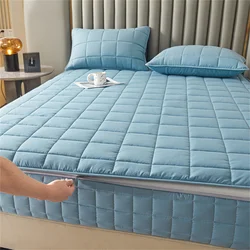 Six Sides All Inclusive Mattress Cover with Zipper Quilted Fitted Mattress Pad Breathable Soft Mattress Protector Dust-Proof
