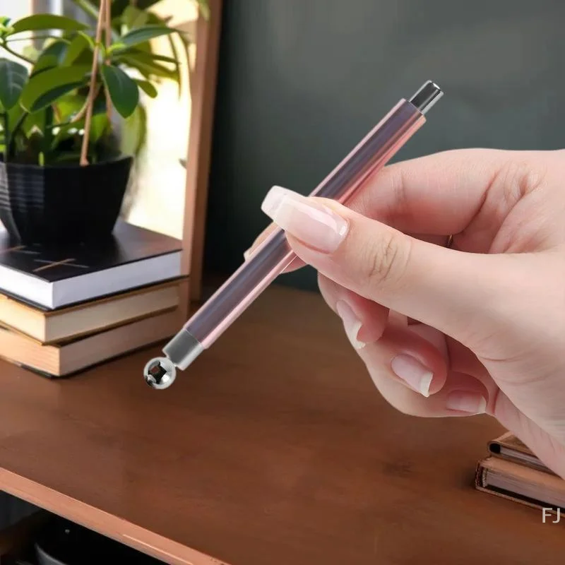 قطعة واحدة من القلم المغناطيسي ذو الرأس المزدوج على شكل أسطوانة سميكة على شكل عين القطة؛ أداة مغناطيس فرنسية من الفولاذ المتين