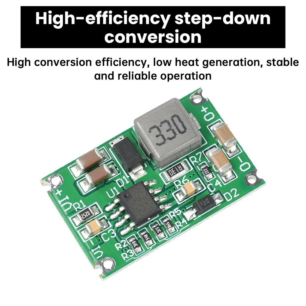 Módulo de alimentación reductor de alto voltaje DC-DC, módulo de fuente de alimentación regulador de voltaje, microcontrolador GPS de 8V 60V120V a 3,3 V/5V/12V