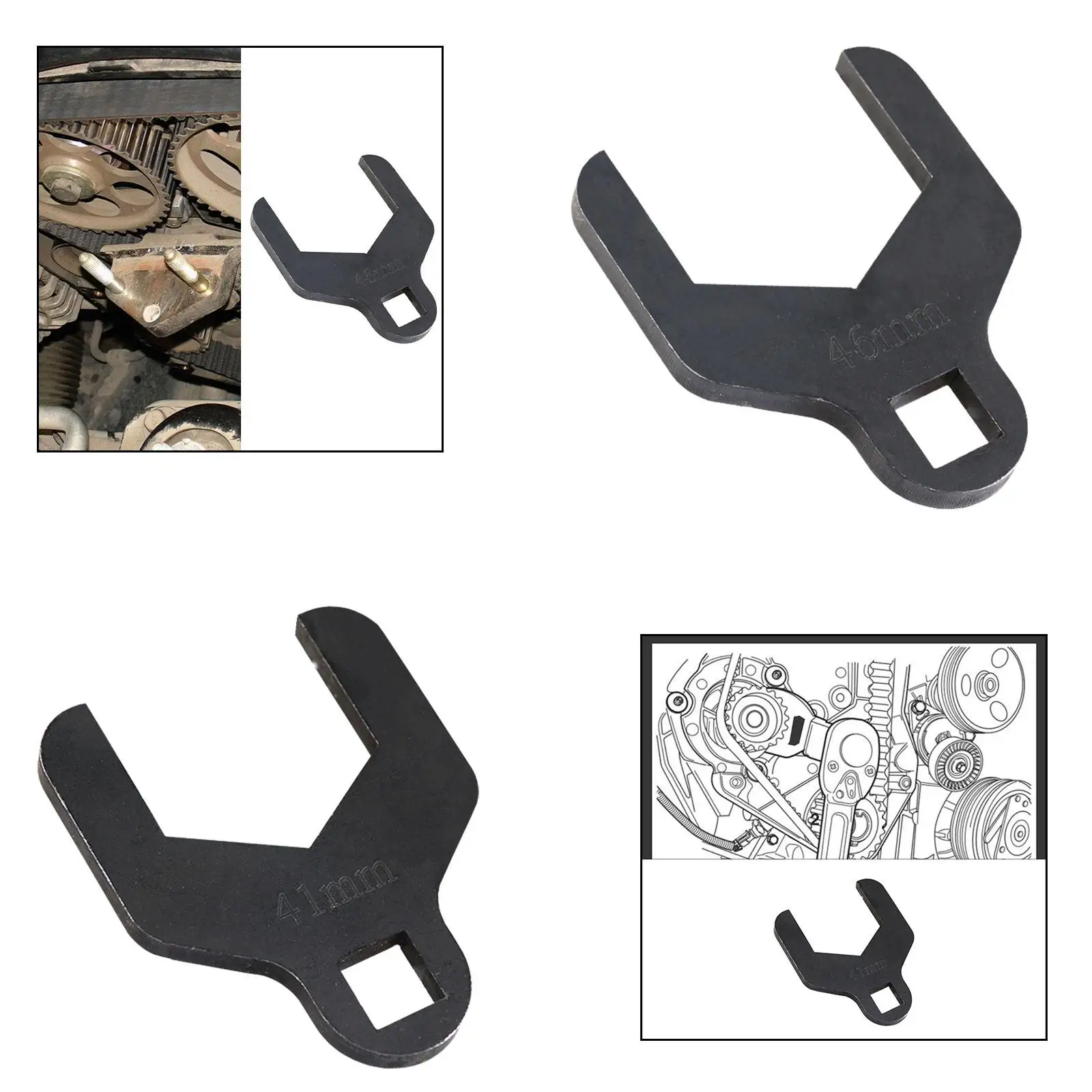 High Torque Impact Wrench Steel Car Water Pump Timing Belt Spanner Professional Tool for Chevrolet LOVA