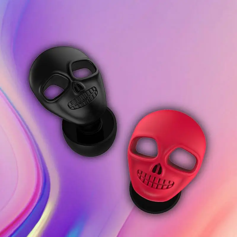 Bouchons d'oreille antibruit en silicone, design tête de mort, bouchons d'oreille pour concerts, protection auditive douce
