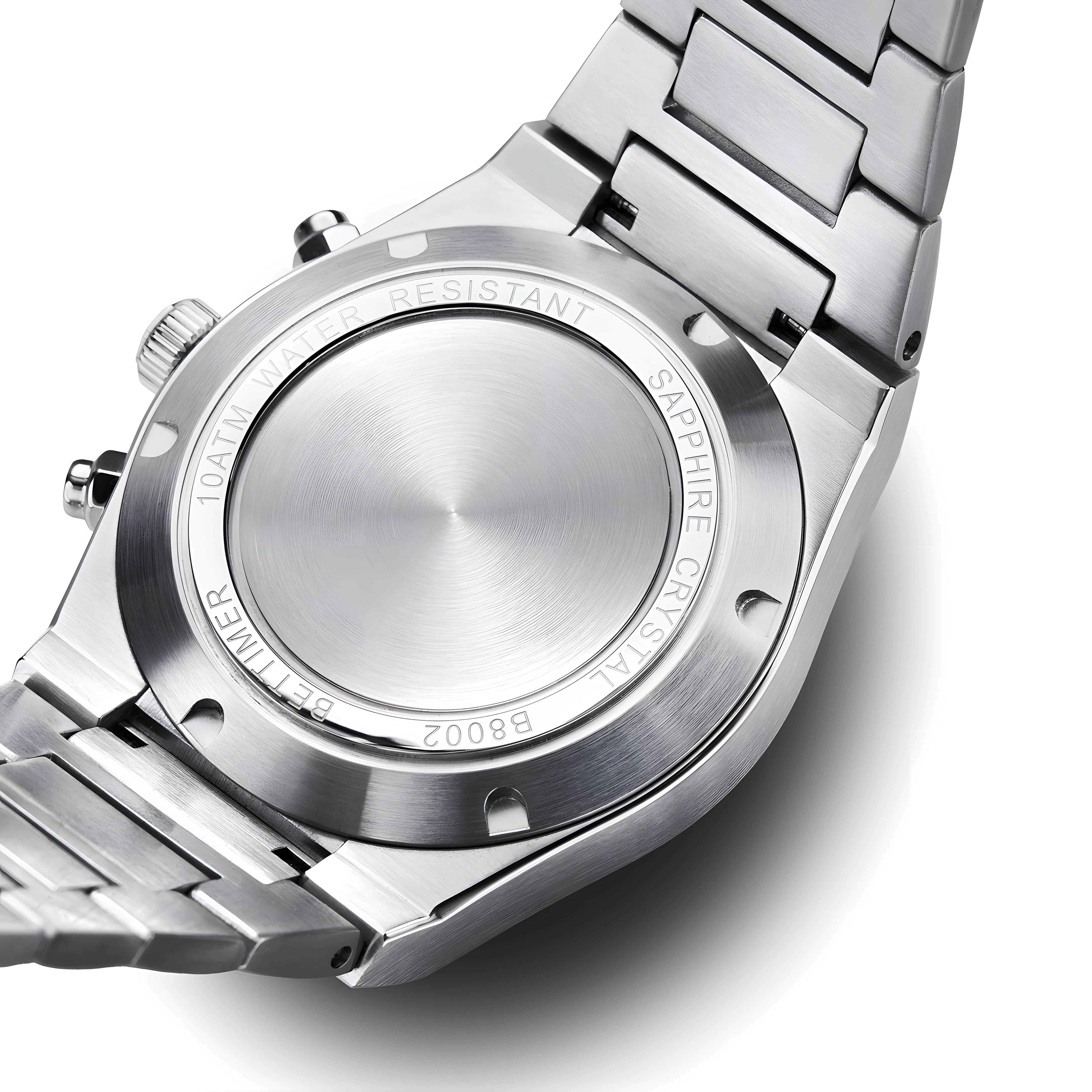 BETTIMER 2024 นาฬิกาผู้ชายใหม่ B8002 ธุรกิจหรูหรา ST1903 Sapphire สแตนเลสนาฬิกา BGW-9 reloj hombre