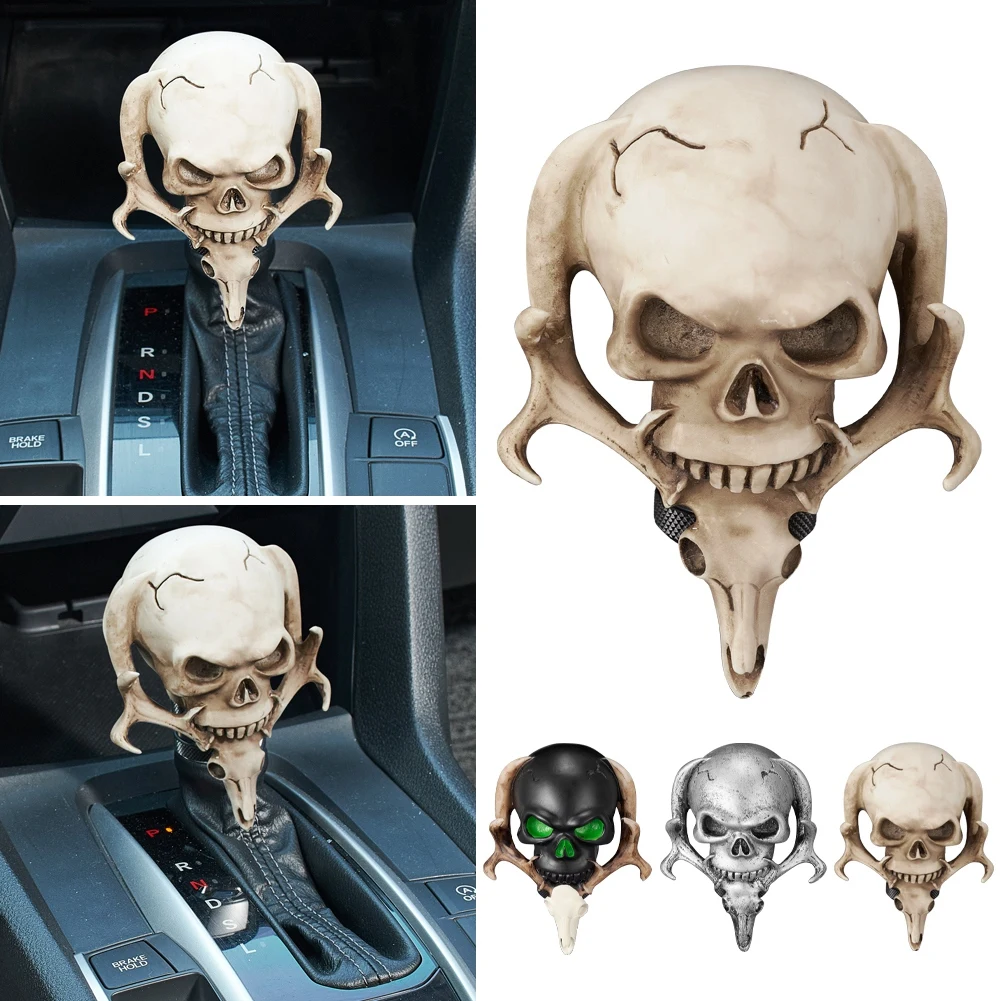 

Demon Skull Devil Totem Gear Shifter Knob Fit Universal Manual Transmission Skull Auto Interior Decoration Accessories