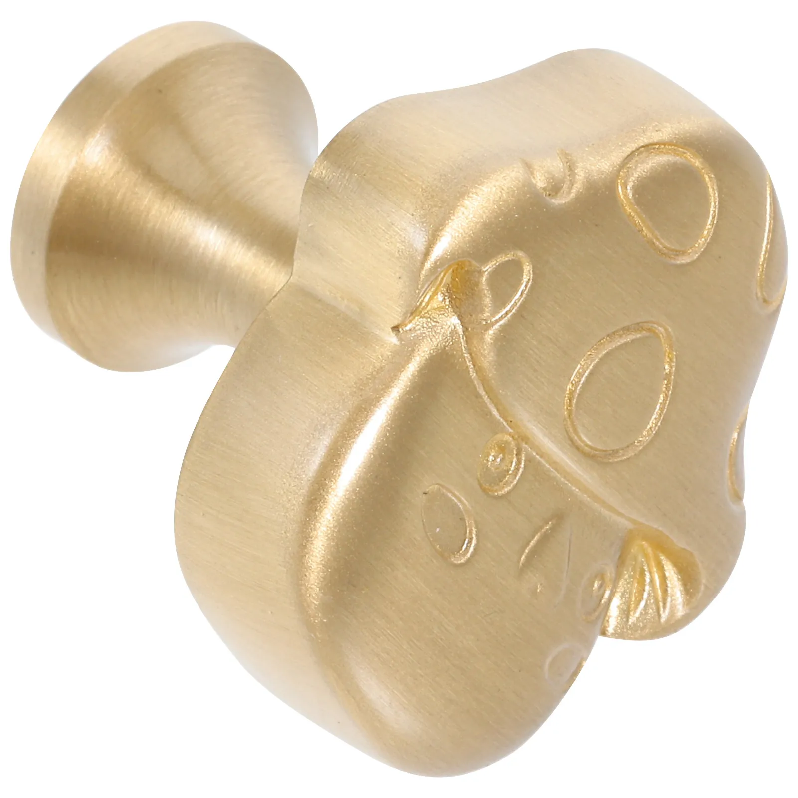 Brass Mushroom Drawer Pulls Vintage French Retro Style Single Hole Decorative Handles for 's Room Study Bedroom Dresser