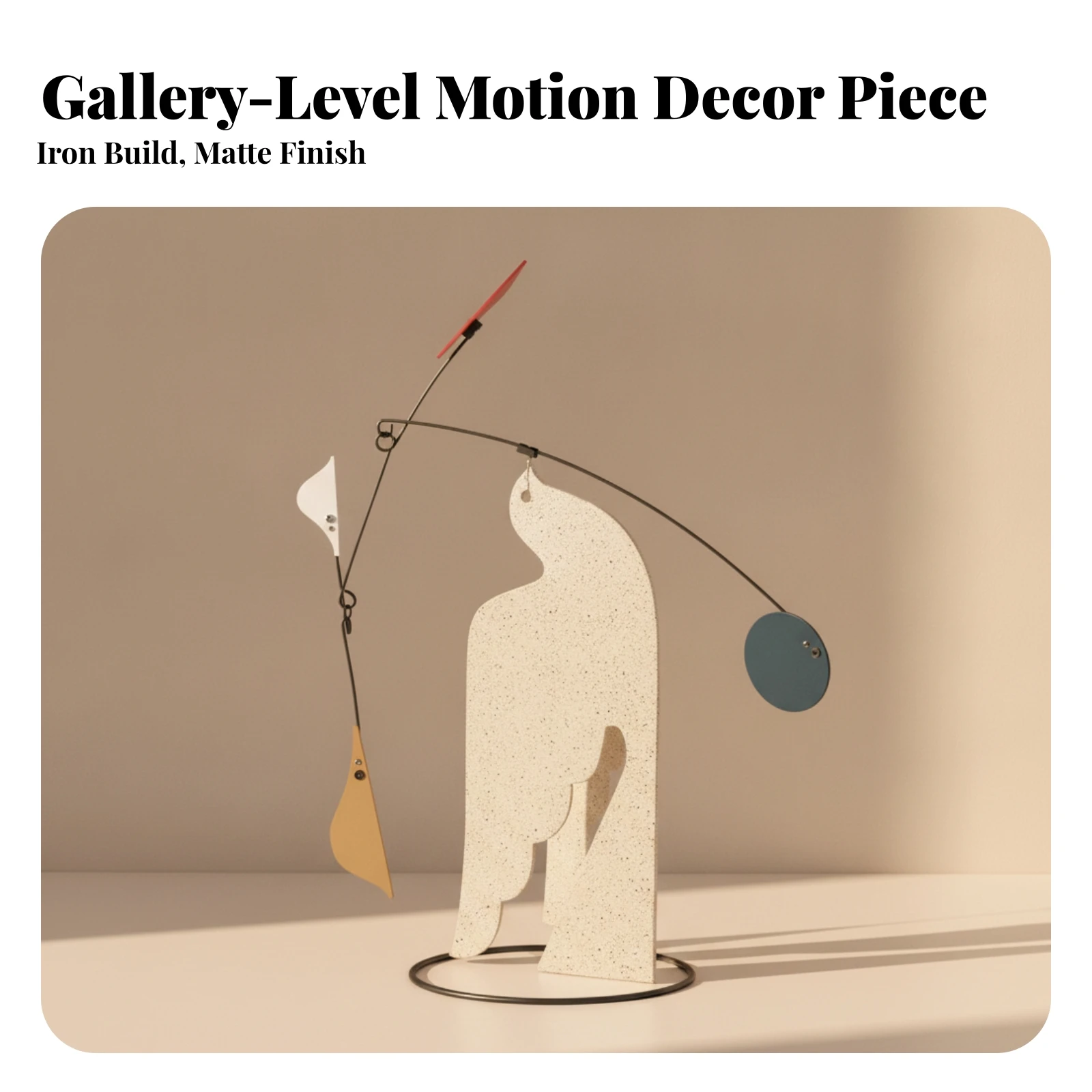 Balancing Metal Ornament Freestanding Metal Balance Sculpture Abstract Geometric Sculpture Modern Desktop Art Ornament Elegant