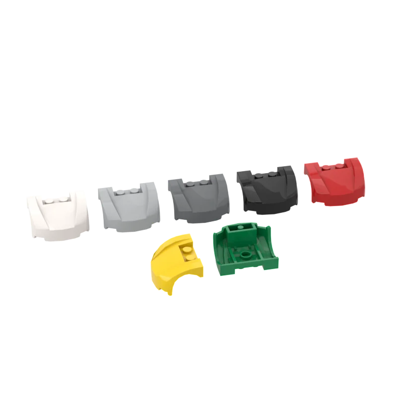 10Pcs MOC Parts 98835 Vehicle Mudguard 3 x 4 x 1 2/3 Curved Front Compatible Bricks DIY Assmble Building Blocks Particle Kid Toy