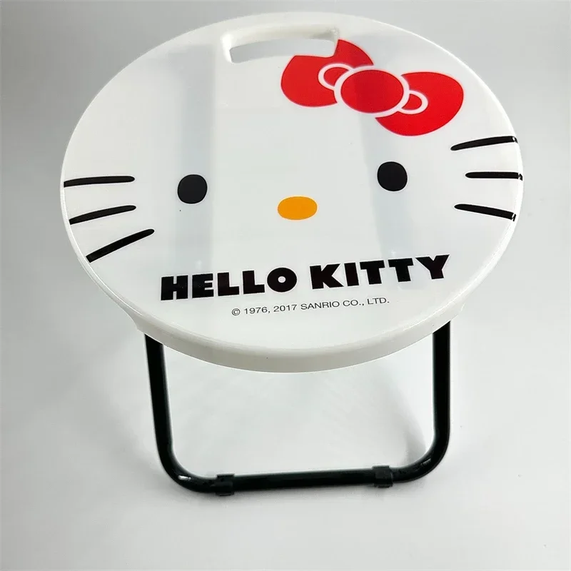 Sanrio Kawaii Hello Kitty Folding Chairs Anime Cartoon Cute Outdoor Picnic Fishing Portable Household Small Foldable Bench Chair