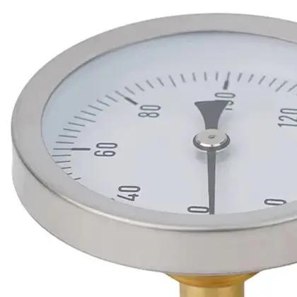 Boiler Thermometer Analog Bimetal Thermometer Water for dial Diameter 63mm Stainless Steel Casing 63mm for dial Diameter