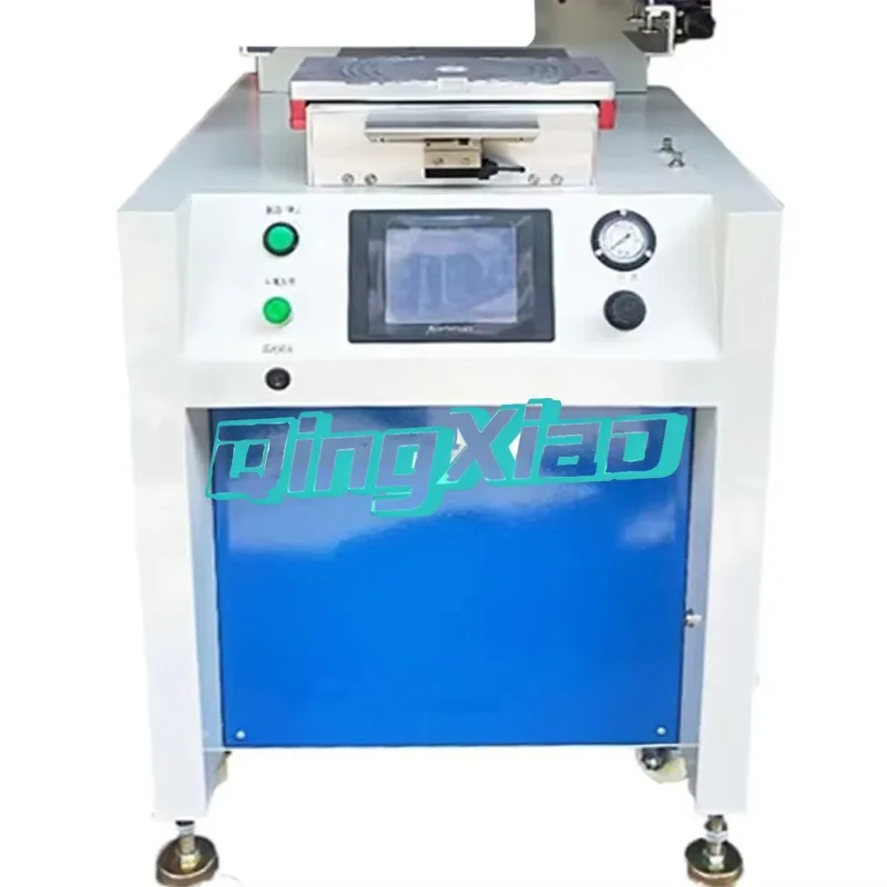 Small Semi-automatic Flatbed  Screen Printing Machine  High Precision Dual  Motor PLC Touch Screen Industrial Printing Equipment