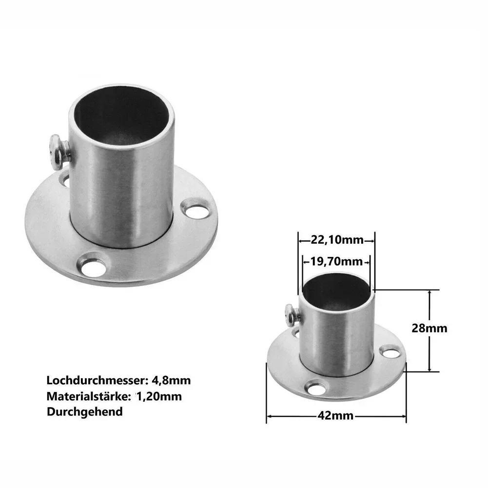 

Stainless Flange Seat Flange Seat Stainless Steel Steel Thicken Wall Anchor Wall Flange Polished Silver Flange New