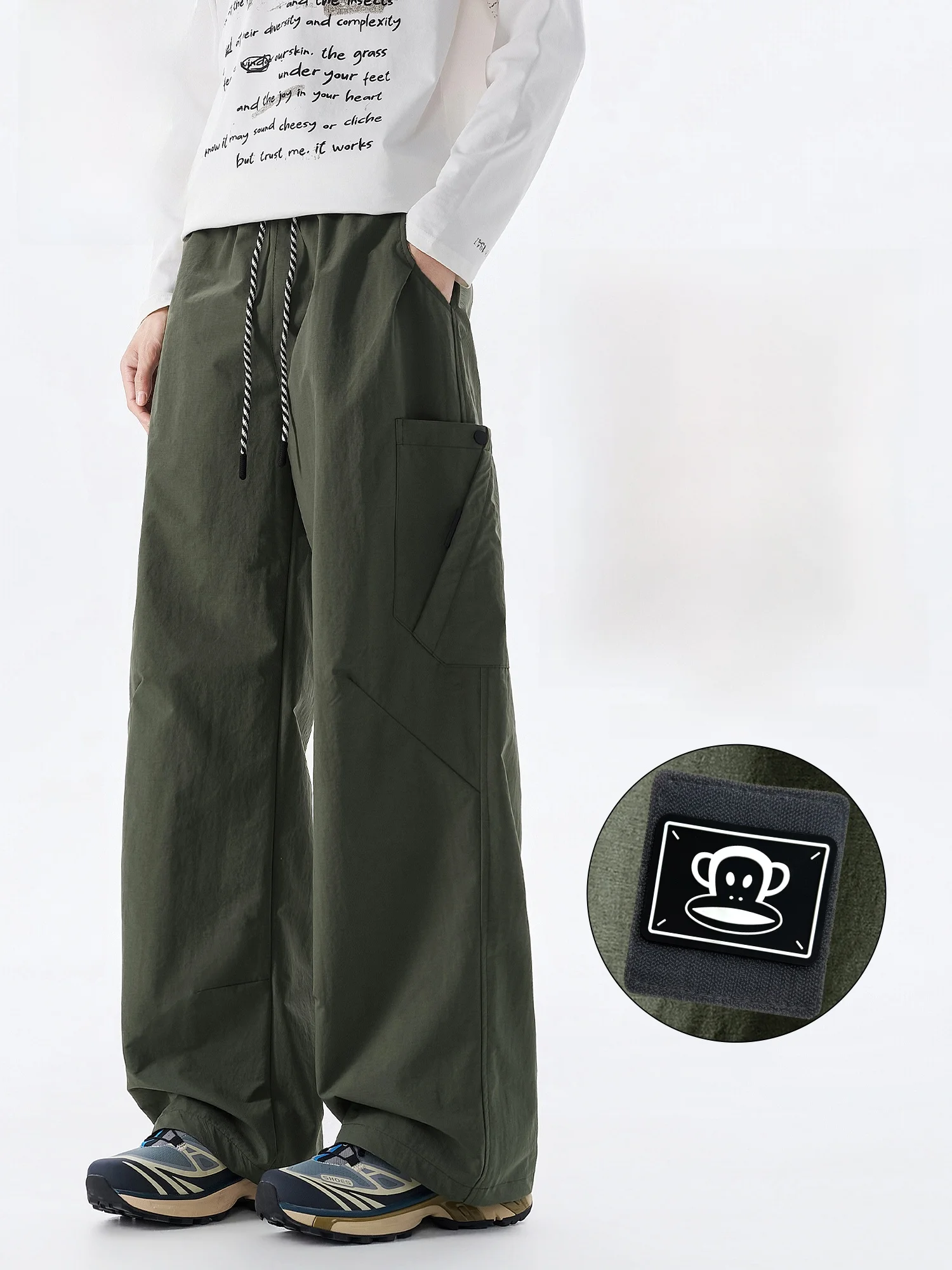 

PaulFrank 2026 New Sle Men's Casual Straight Leg Work Pants Spring Sport Loose Comfortable Trousers Faionable American Brand