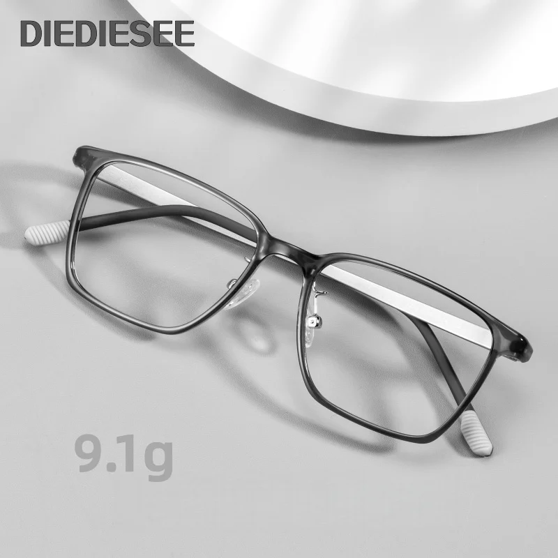 DIEDIESEE Men's Business And Leisure Box Anti Blue Light Tungsten Carbon Plastic Steel Optical Prescription Glasses Frame 1058S