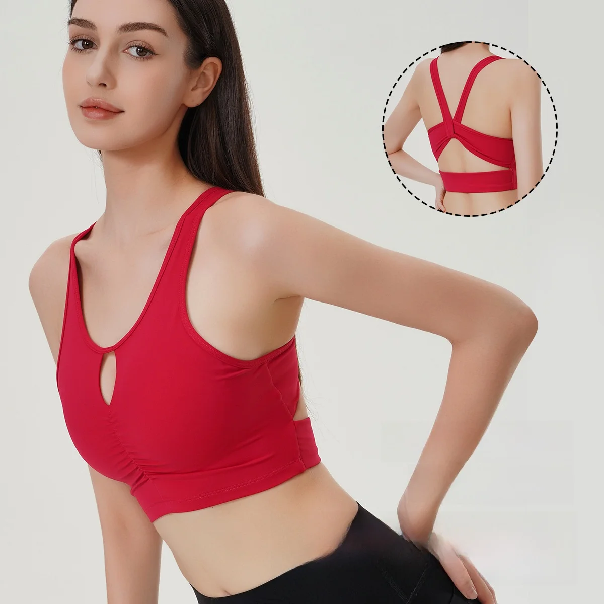 

Women's High Strength Sports Underwear One-piece Shockproof Training Bra Fitness Yoga Vest for Running Assiduous Activity