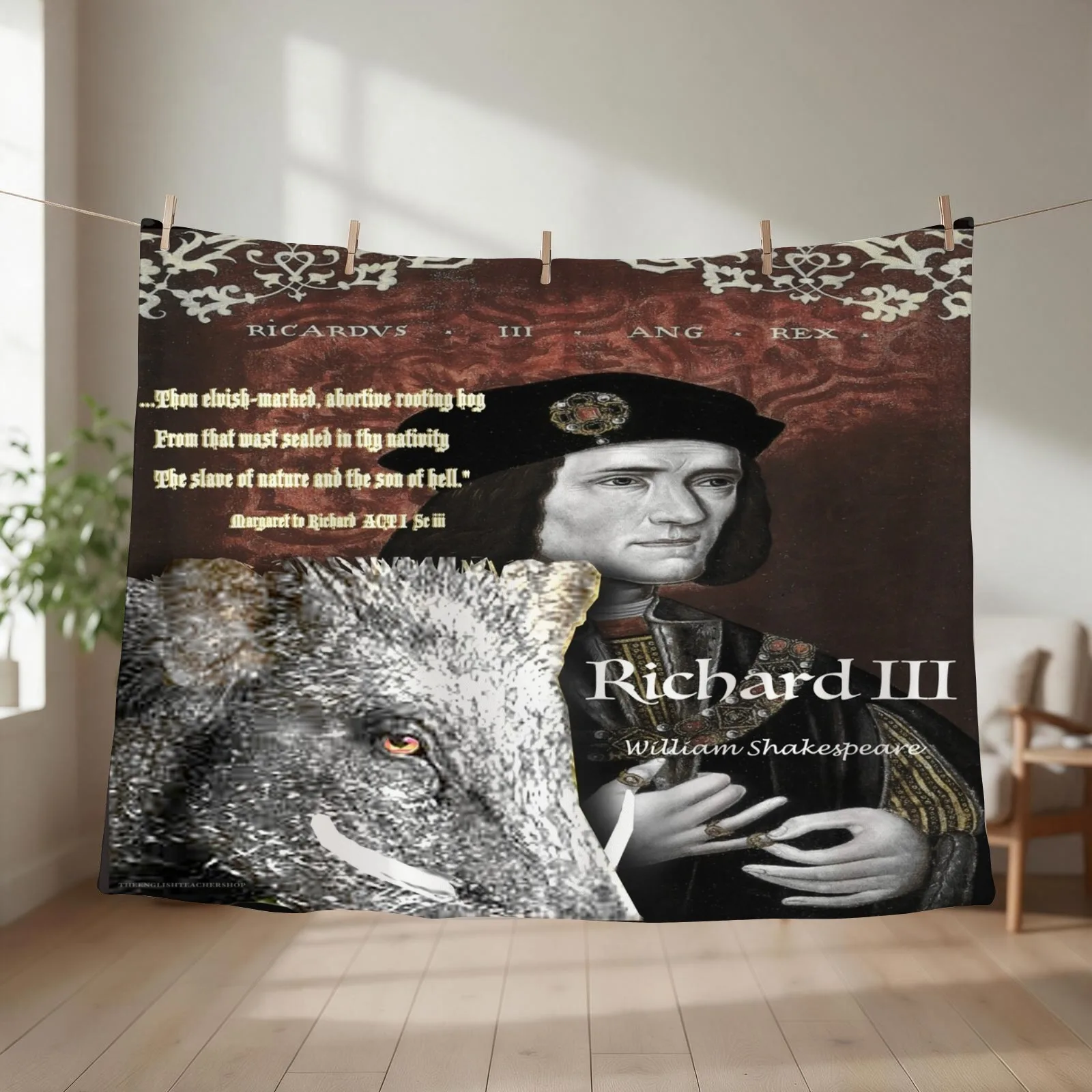 Richard lll image and quote Throw Blanket Luxury St Flannels Heavy Blankets Sofas Of Decoration Blankets