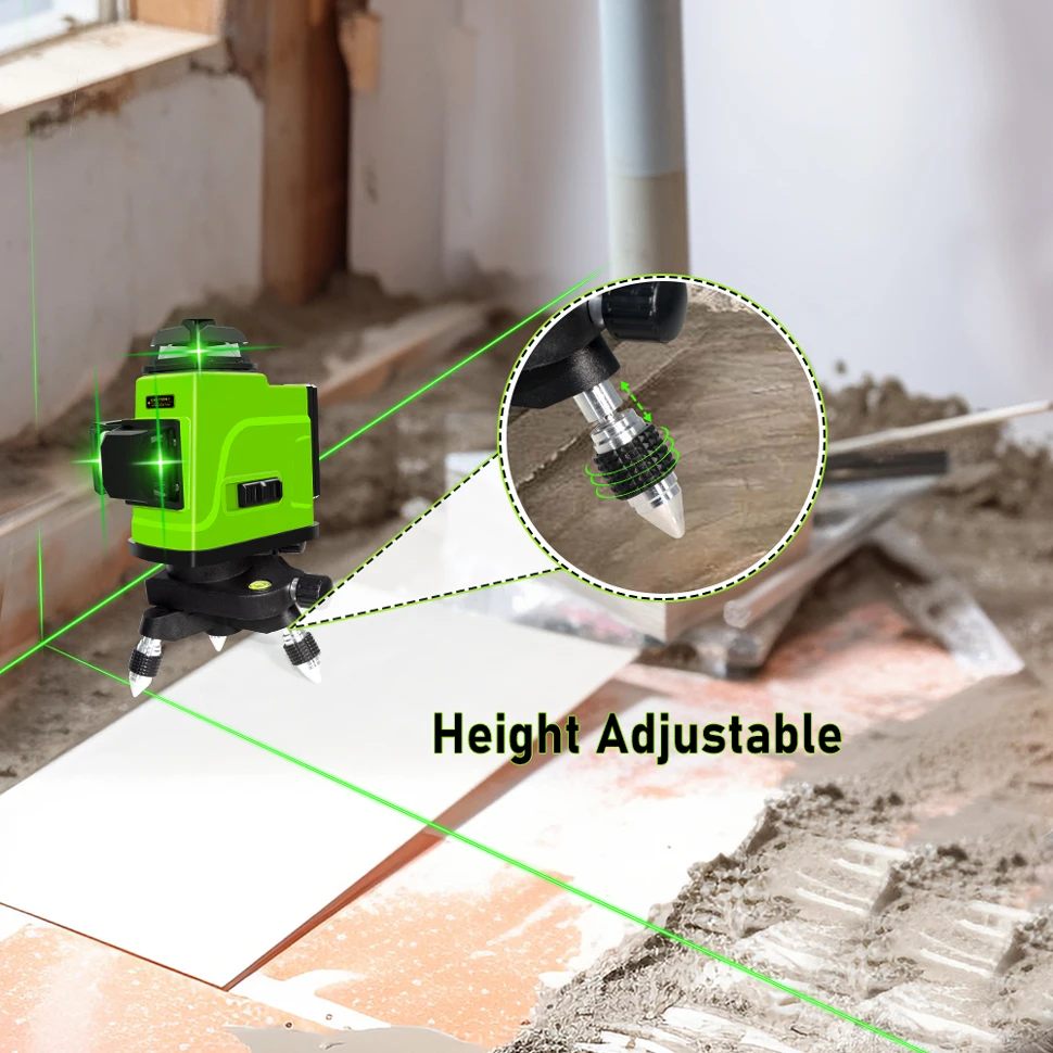 Imagem -06 - Clubiona-nível Laser com Base Metálica Suporte de Ajuste de Rotação de 360 Polegadas para Interface Polegadas Ferramenta de Medição a Laser